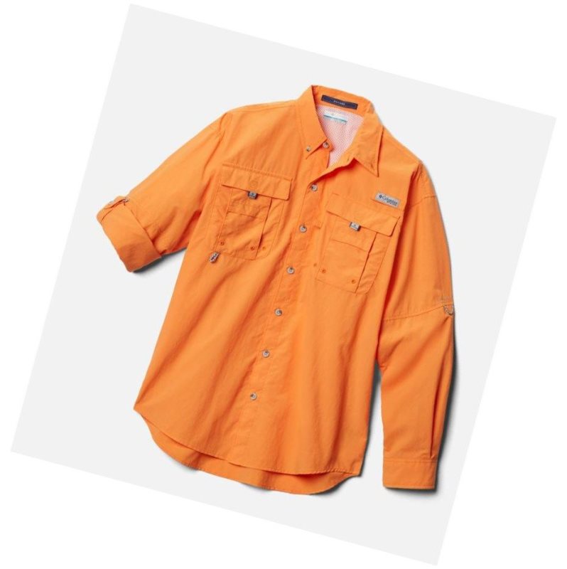 Columbia PFG Bahama II Long Sleeve Gömlek Erkek Turuncu | 51204-ZSFU