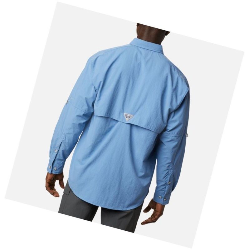 Columbia PFG Bahama II Long Sleeve Gömlek Erkek Mavi | 37412-KVGQ