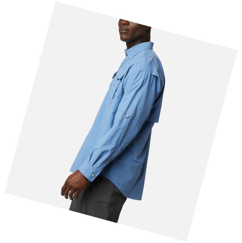 Columbia PFG Bahama II Long Sleeve Gömlek Erkek Mavi | 37412-KVGQ
