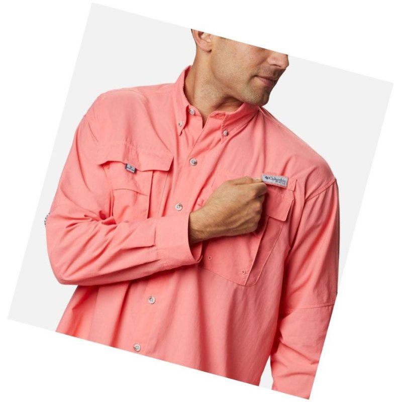 Columbia PFG Bahama II Long Sleeve Gömlek Erkek Pembe | 31976-WNRB