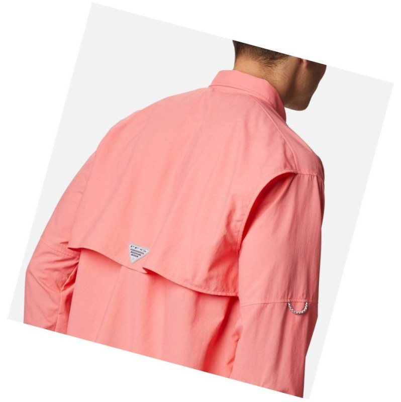 Columbia PFG Bahama II Long Sleeve Gömlek Erkek Pembe | 31976-WNRB
