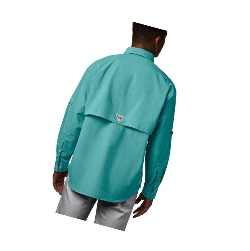 Columbia PFG Bahama II Long Sleeve Gömlek Erkek Açık Mavi | 29403-YHUO