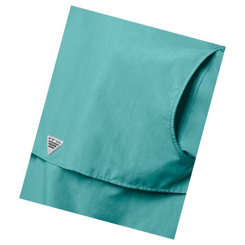 Columbia PFG Bahama II Long Sleeve Gömlek Erkek Açık Mavi | 29403-YHUO