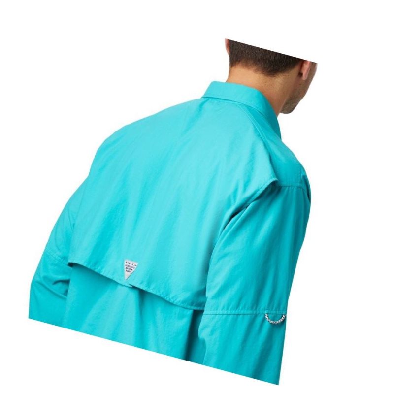 Columbia PFG Bahama II Long Sleeve Gömlek Erkek Açık Turkuaz | 27865-OGFP