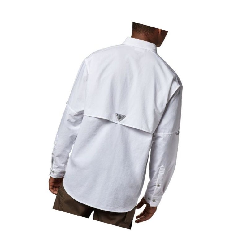 Columbia PFG Bahama II Long Sleeve Gömlek Erkek Beyaz | 18957-XUOJ