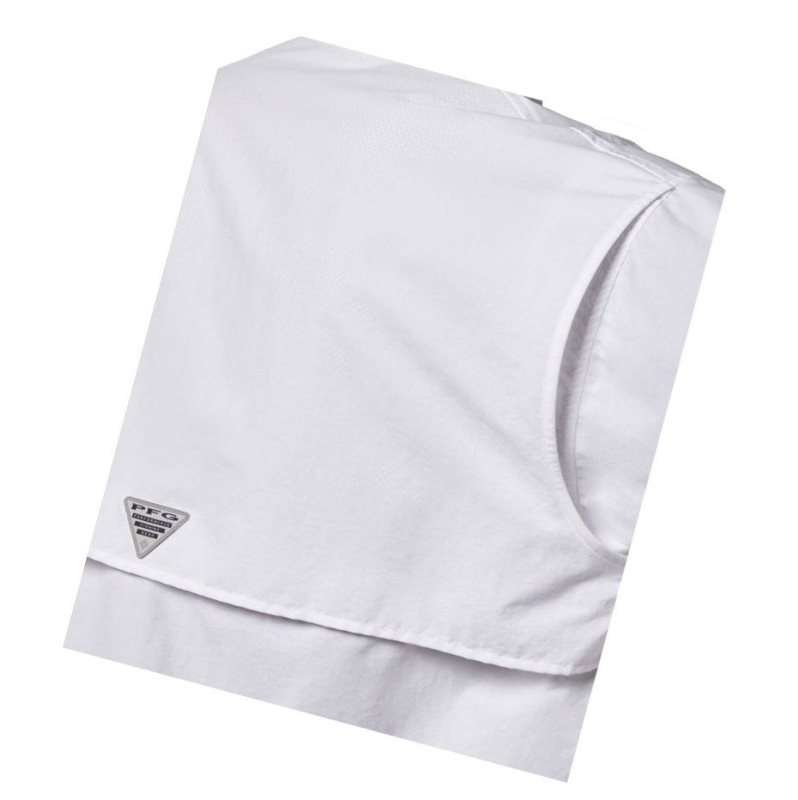 Columbia PFG Bahama II Long Sleeve Gömlek Erkek Beyaz | 18957-XUOJ