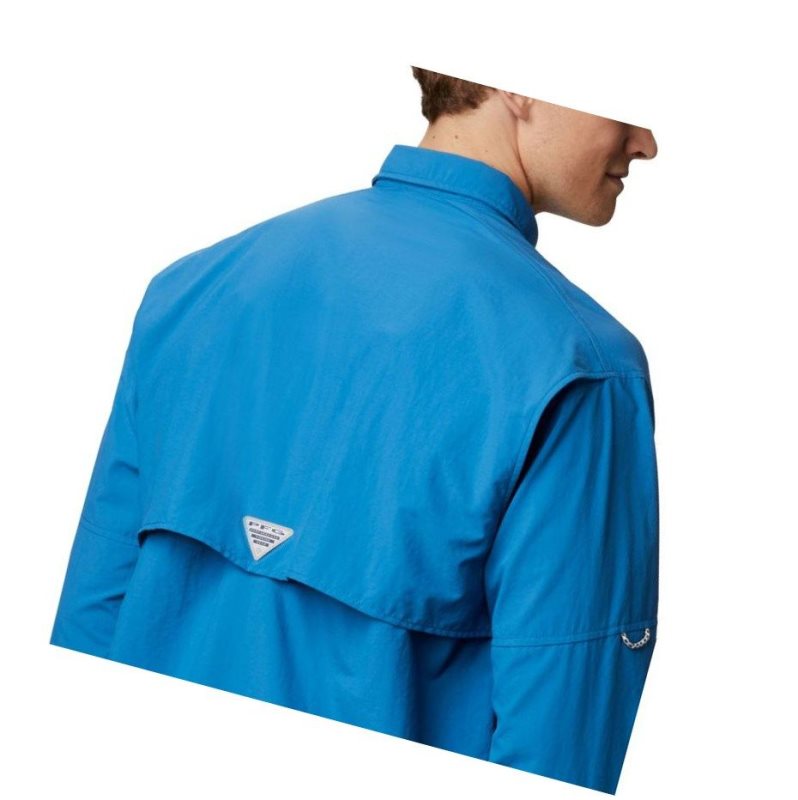 Columbia PFG Bahama II Long Sleeve Gömlek Erkek Mavi | 04823-RLJC