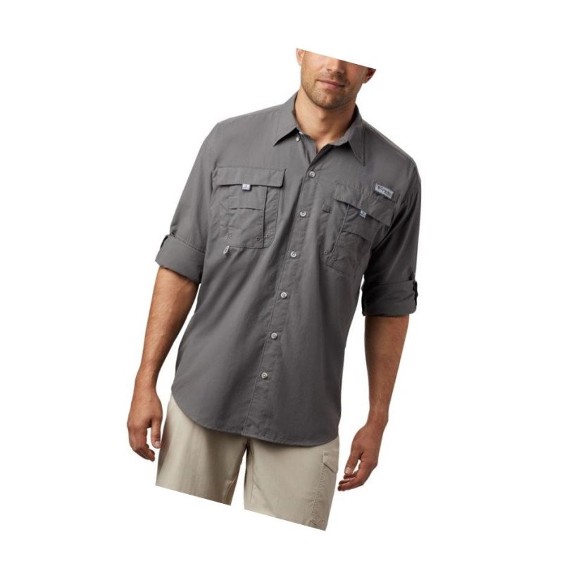 Columbia PFG Bahama II Long Sleeve Gömlek Erkek Gri | 85762-YSKQ