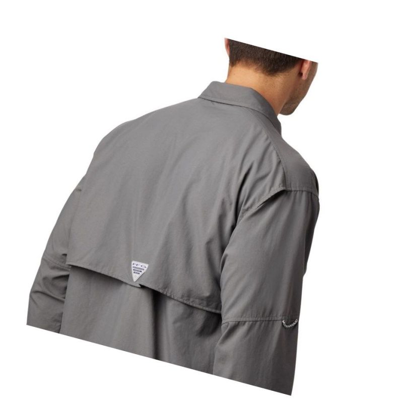 Columbia PFG Bahama II Long Sleeve Gömlek Erkek Gri | 85762-YSKQ