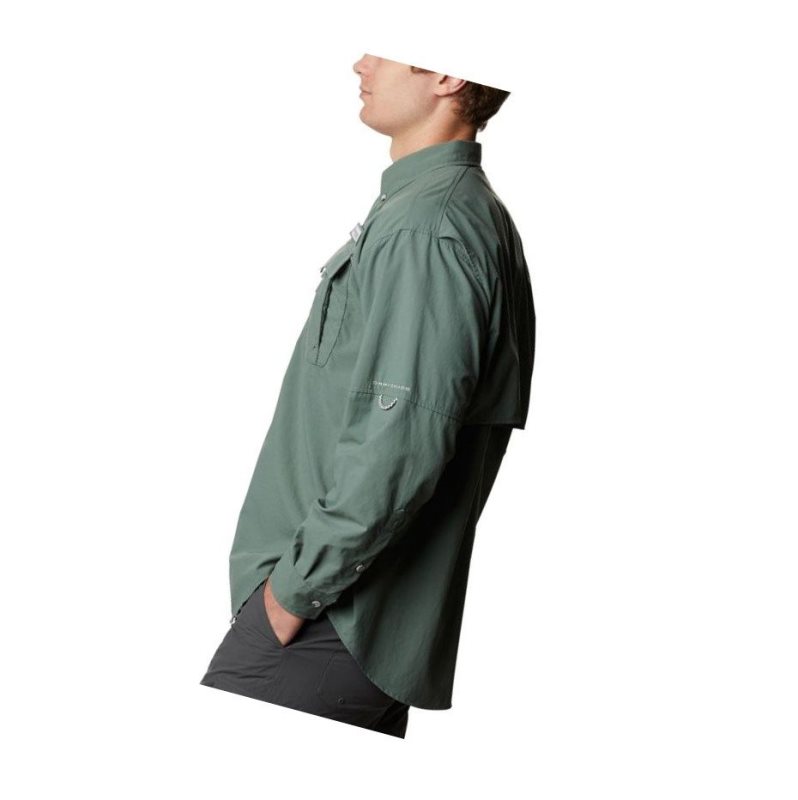 Columbia PFG Bahama II Long Sleeve Tall Gömlek Erkek Yeşil | 84293-UHRZ