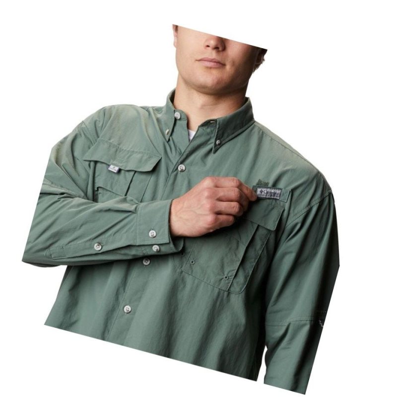 Columbia PFG Bahama II Long Sleeve Tall Gömlek Erkek Yeşil | 84293-UHRZ