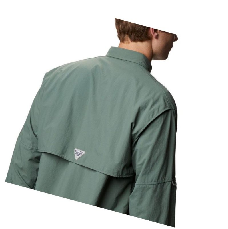 Columbia PFG Bahama II Long Sleeve Tall Gömlek Erkek Yeşil | 84293-UHRZ