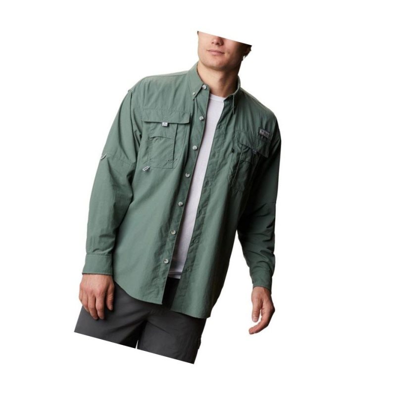 Columbia PFG Bahama II Long Sleeve Tall Gömlek Erkek Yeşil | 84293-UHRZ