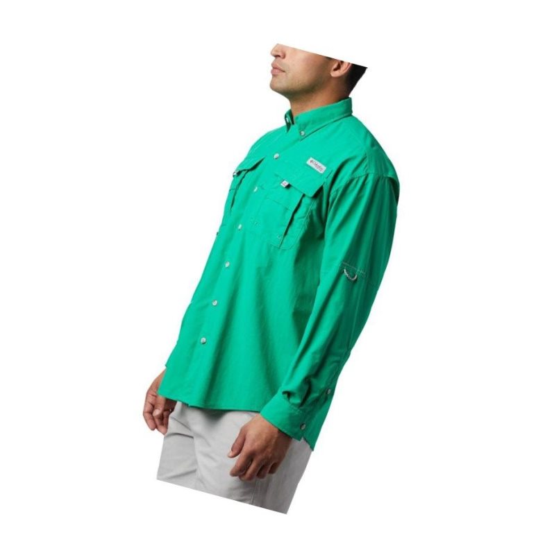 Columbia PFG Bahama II Long Sleeve Tall Gömlek Erkek Açık Yeşil | 82439-GPJH