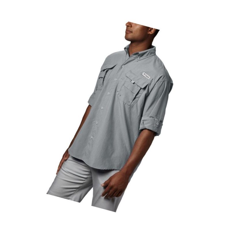 Columbia PFG Bahama II Long Sleeve Tall Gömlek Erkek Gri | 78502-RJZE