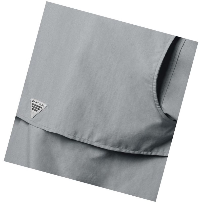 Columbia PFG Bahama II Long Sleeve Tall Gömlek Erkek Gri | 78502-RJZE