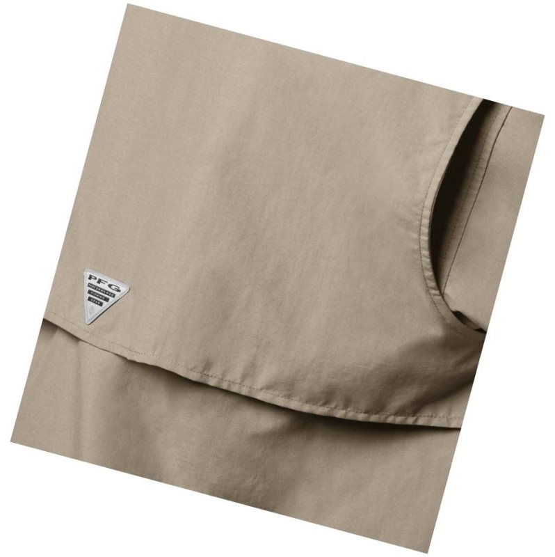 Columbia PFG Bahama II Long Sleeve Tall Gömlek Erkek Haki | 50942-GLJD
