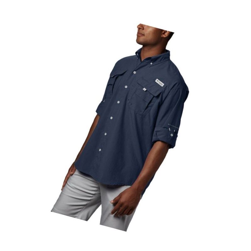 Columbia PFG Bahama II Long Sleeve Tall Gömlek Erkek Lacivert | 48321-UEXY