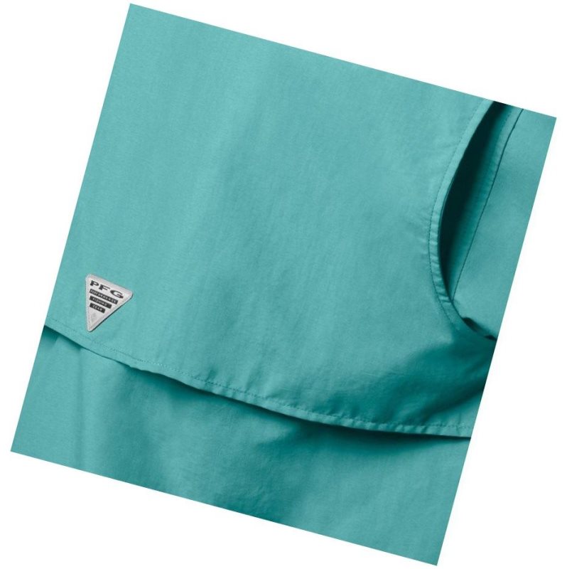 Columbia PFG Bahama II Long Sleeve Tall Gömlek Erkek Açık Mavi | 14987-FMHI