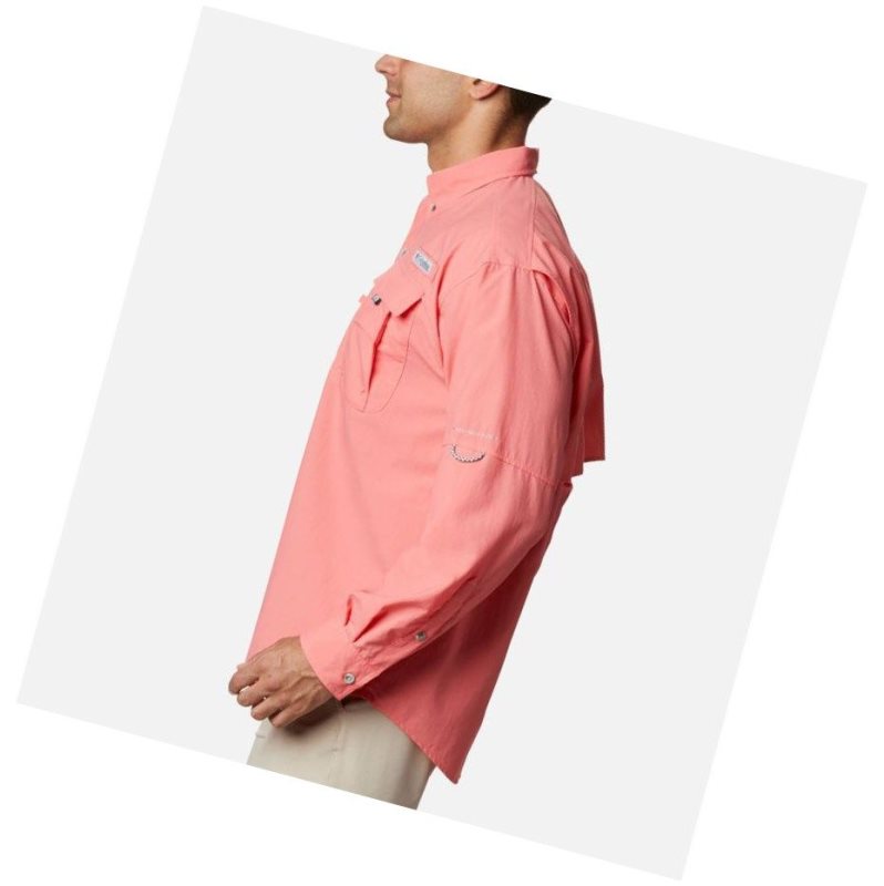 Columbia PFG Bahama II Long Sleeve Tall Gömlek Erkek Pembe | 12539-OLJI