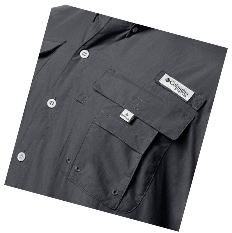 Columbia PFG Bahama II Short Sleeve Big Gömlek Erkek Siyah | 72986-NALE