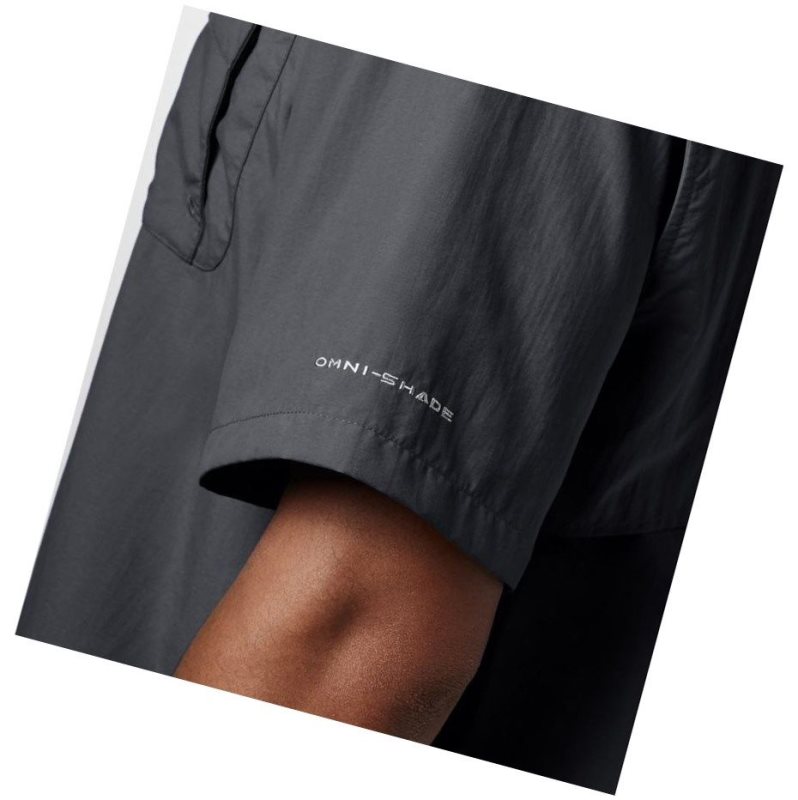 Columbia PFG Bahama II Short Sleeve Big Gömlek Erkek Siyah | 72986-NALE