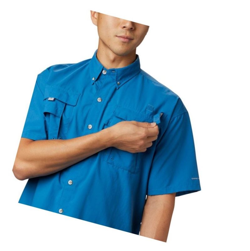 Columbia PFG Bahama II Short Sleeve Big Gömlek Erkek Mavi | 60512-IPRV