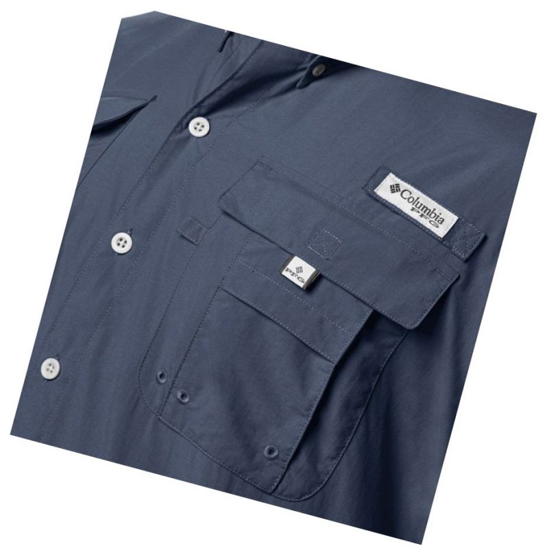 Columbia PFG Bahama II Short Sleeve Big Gömlek Erkek Lacivert | 57034-RMQF