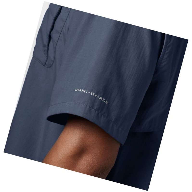 Columbia PFG Bahama II Short Sleeve Big Gömlek Erkek Lacivert | 57034-RMQF