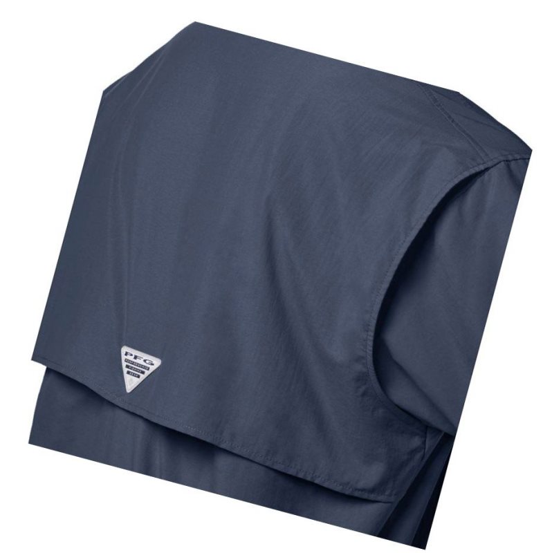 Columbia PFG Bahama II Short Sleeve Big Gömlek Erkek Lacivert | 57034-RMQF