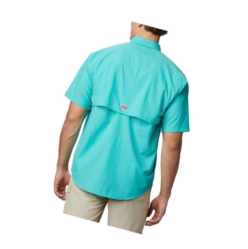 Columbia PFG Bahama II Short Sleeve Big Gömlek Erkek Açık Turkuaz | 37490-RFPD