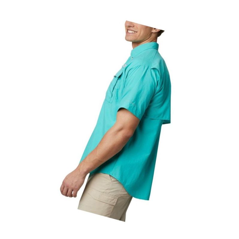 Columbia PFG Bahama II Short Sleeve Big Gömlek Erkek Açık Turkuaz | 37490-RFPD