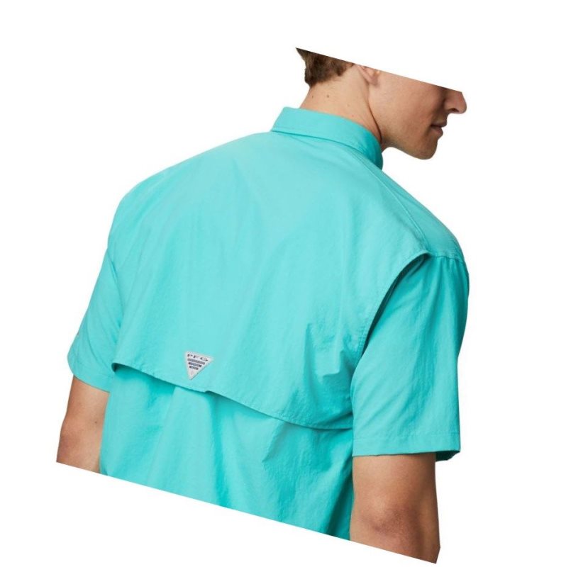 Columbia PFG Bahama II Short Sleeve Big Gömlek Erkek Açık Turkuaz | 37490-RFPD