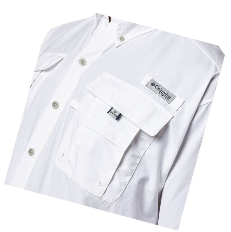 Columbia PFG Bahama II Short Sleeve Big Gömlek Erkek Beyaz | 20953-ZKIS