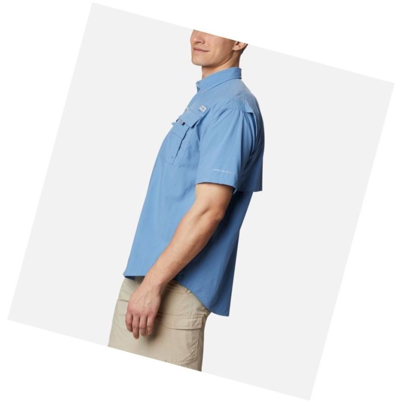 Columbia PFG Bahama II Short Sleeve Big Gömlek Erkek Mavi | 13642-KHIX