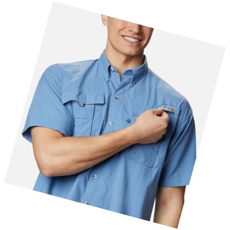 Columbia PFG Bahama II Short Sleeve Big Gömlek Erkek Mavi | 13642-KHIX
