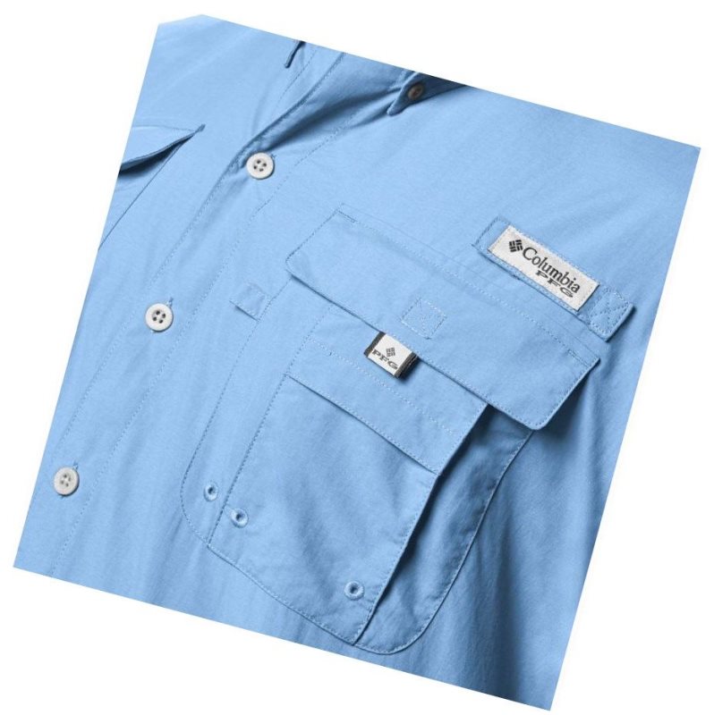 Columbia PFG Bahama II Short Sleeve Big Gömlek Erkek Mavi | 89123-ZSDV