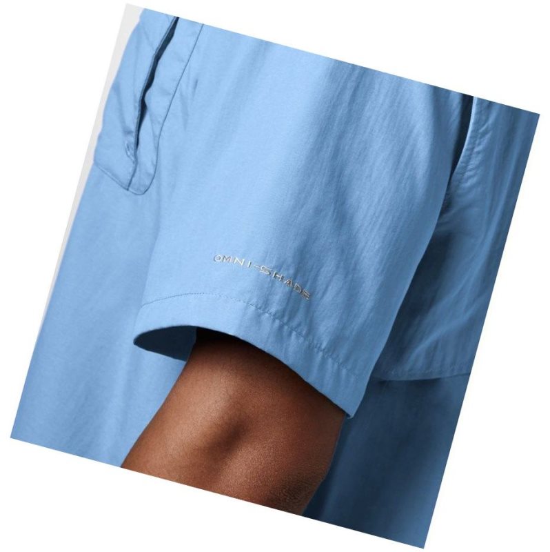 Columbia PFG Bahama II Short Sleeve Big Gömlek Erkek Mavi | 89123-ZSDV
