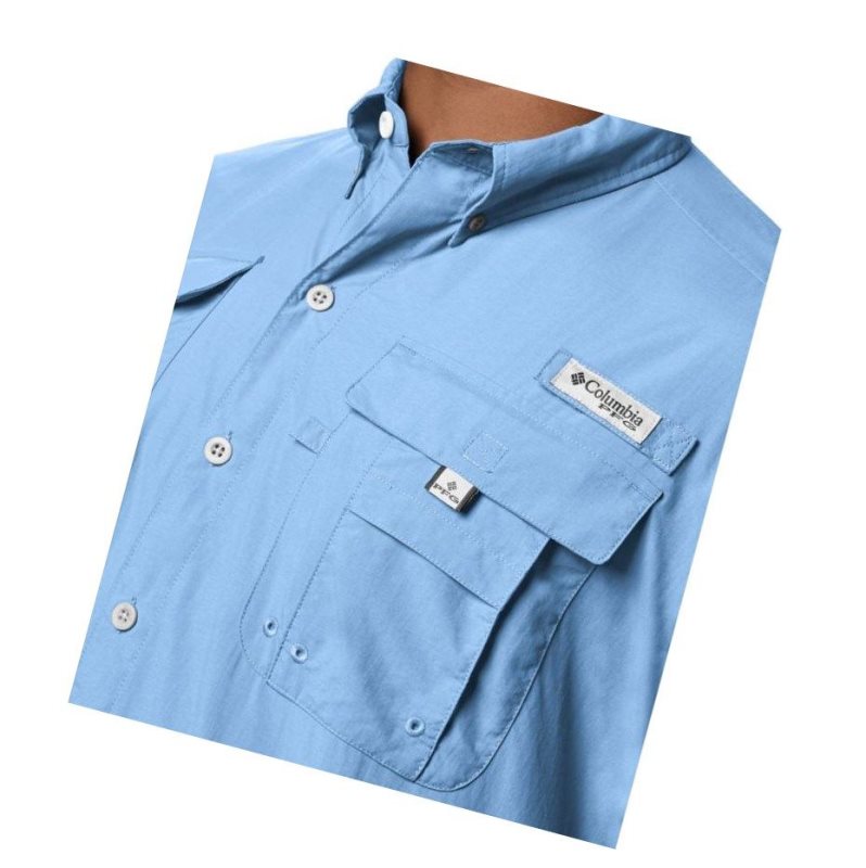 Columbia PFG Bahama II Short Sleeve Gömlek Erkek Mavi | 96750-XTHD
