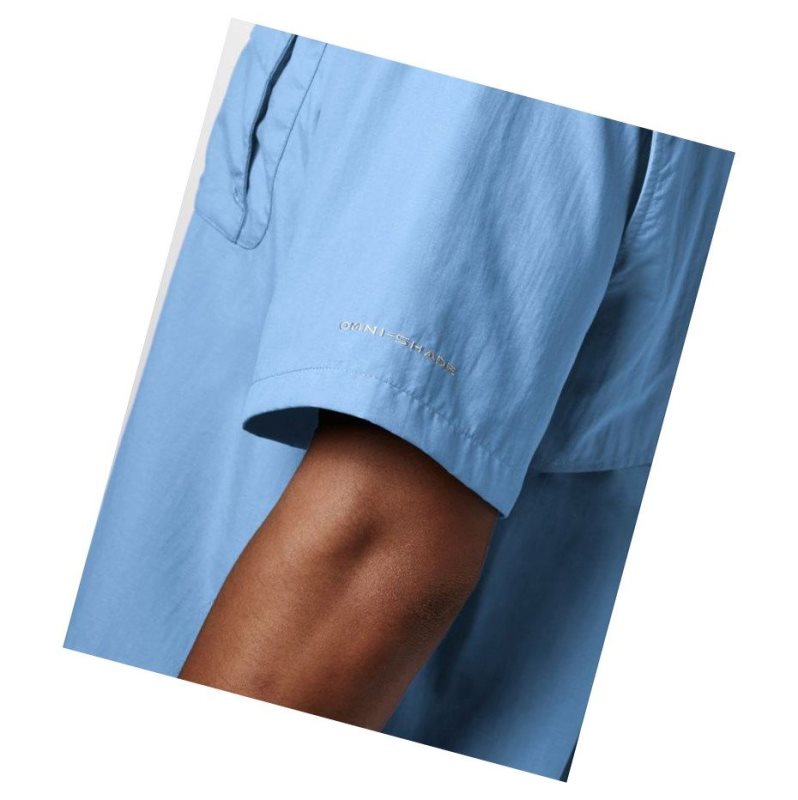 Columbia PFG Bahama II Short Sleeve Gömlek Erkek Mavi | 96750-XTHD
