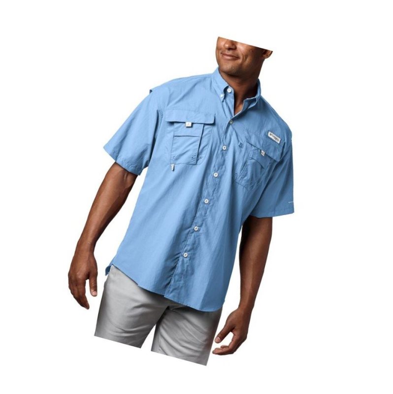 Columbia PFG Bahama II Short Sleeve Gömlek Erkek Mavi | 96750-XTHD