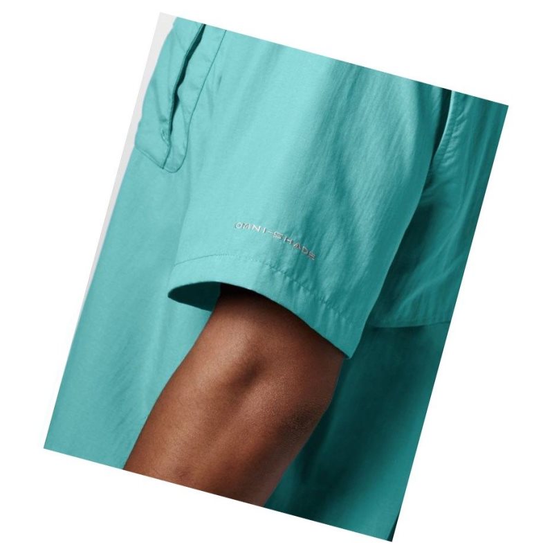 Columbia PFG Bahama II Short Sleeve Gömlek Erkek Açık Mavi | 56904-LNJS