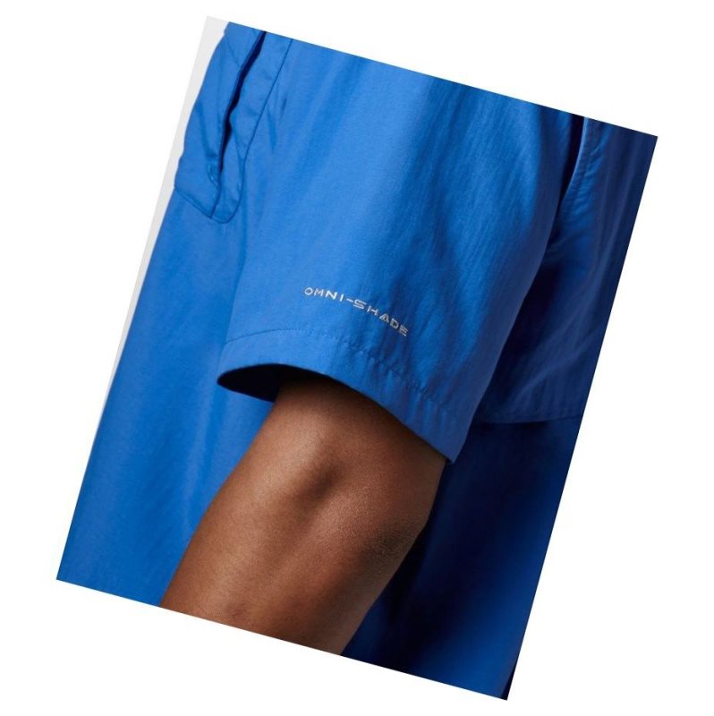 Columbia PFG Bahama II Short Sleeve Gömlek Erkek Mavi | 41298-CGVQ