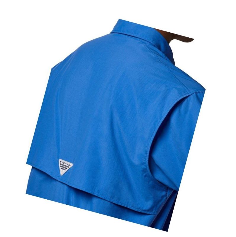 Columbia PFG Bahama II Short Sleeve Gömlek Erkek Mavi | 41298-CGVQ