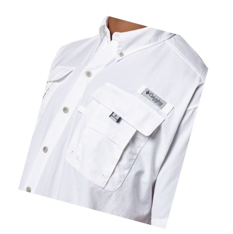 Columbia PFG Bahama II Short Sleeve Gömlek Erkek Beyaz | 92537-AEUS