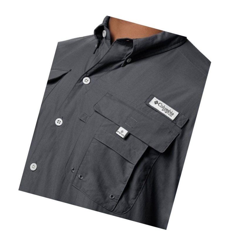 Columbia PFG Bahama II Short Sleeve Gömlek Erkek Siyah | 17254-SWGR