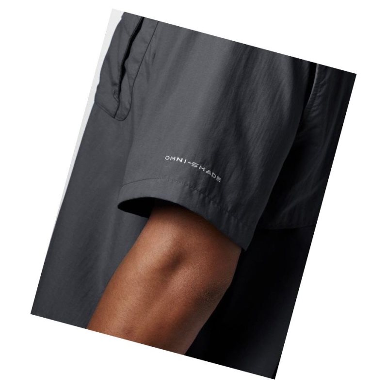 Columbia PFG Bahama II Short Sleeve Gömlek Erkek Siyah | 17254-SWGR