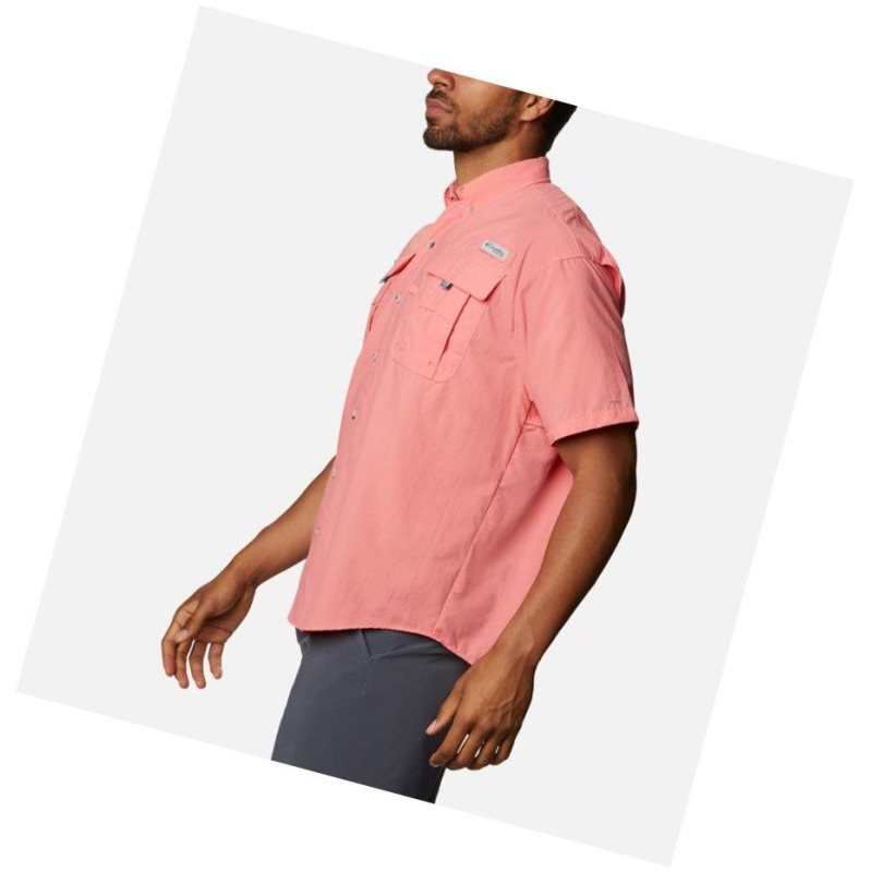 Columbia PFG Bahama II Short Sleeve Gömlek Erkek Pembe | 17240-WMXD