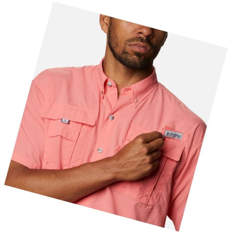 Columbia PFG Bahama II Short Sleeve Gömlek Erkek Pembe | 17240-WMXD