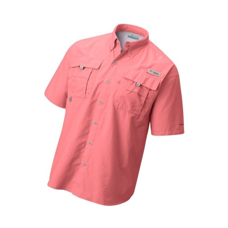 Columbia PFG Bahama II Short Sleeve Gömlek Erkek Pembe | 17240-WMXD